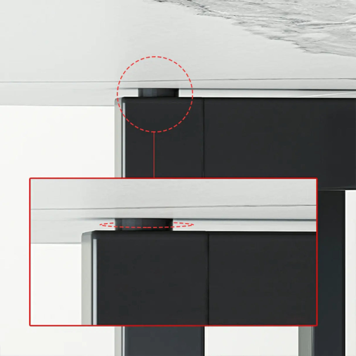 Modern Foldable White Marble Dining Table on Wheels Image - 6