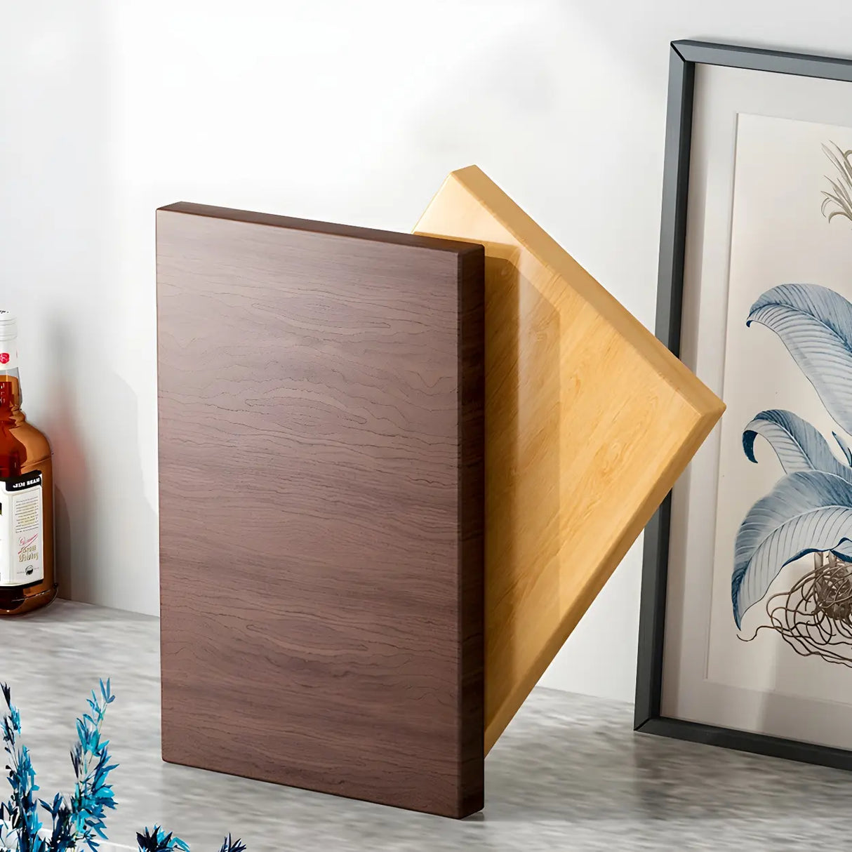 Modern Folding Rectangular Wood Metal Dining Table Black Image - 10