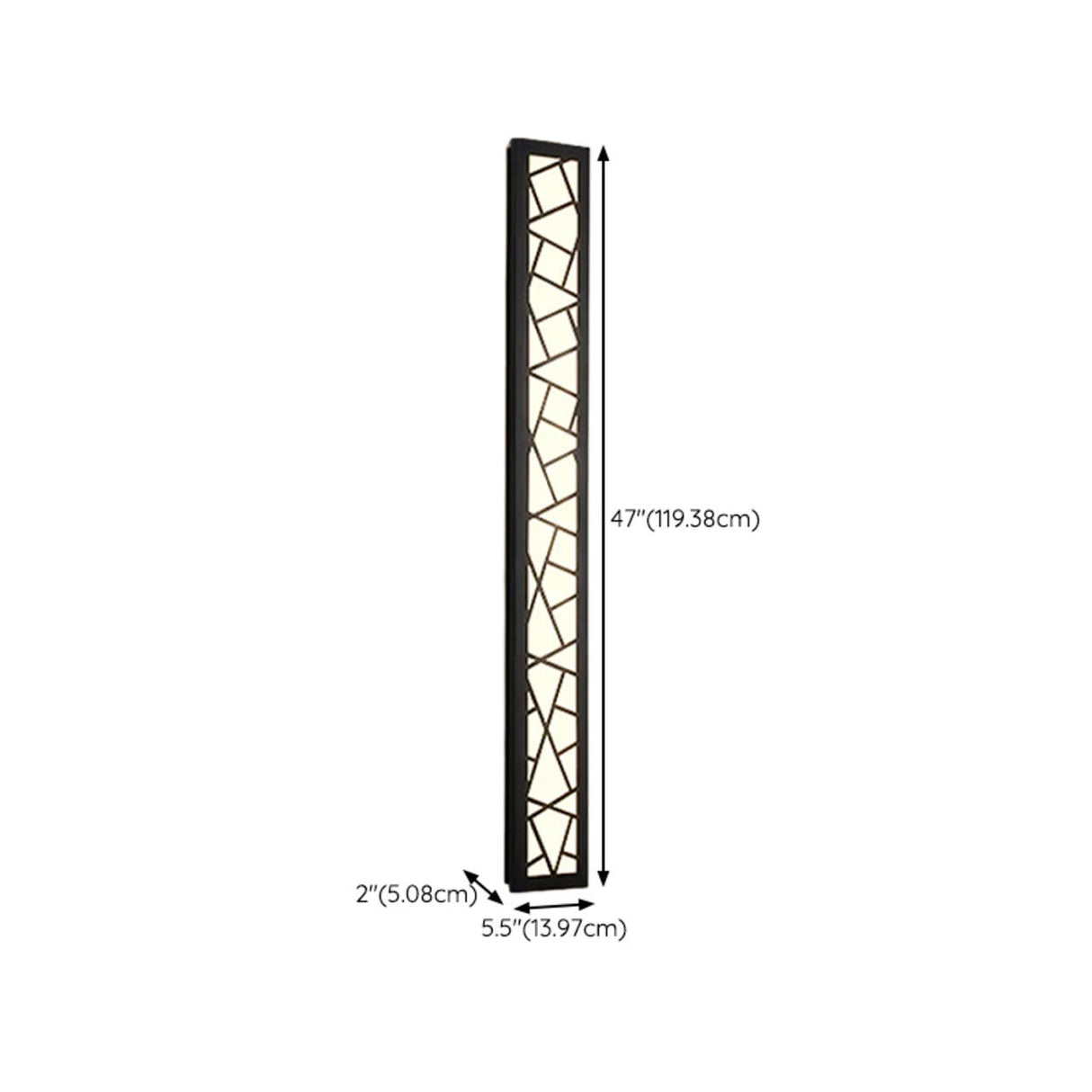 Modern Geometric Black Outdoor Wall Sconce