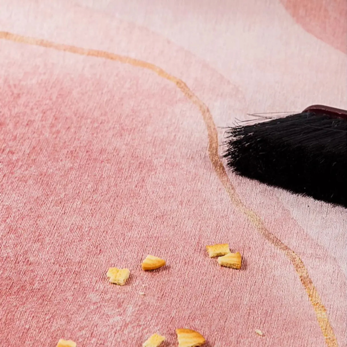 Modern Geometric Flannel Beige Anti-slip Area Rug Image - 4