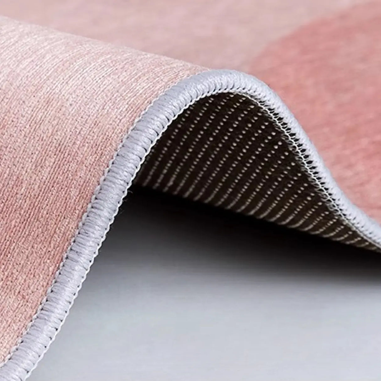 Modern Geometric Flannel Beige Anti-slip Area Rug Image - 8