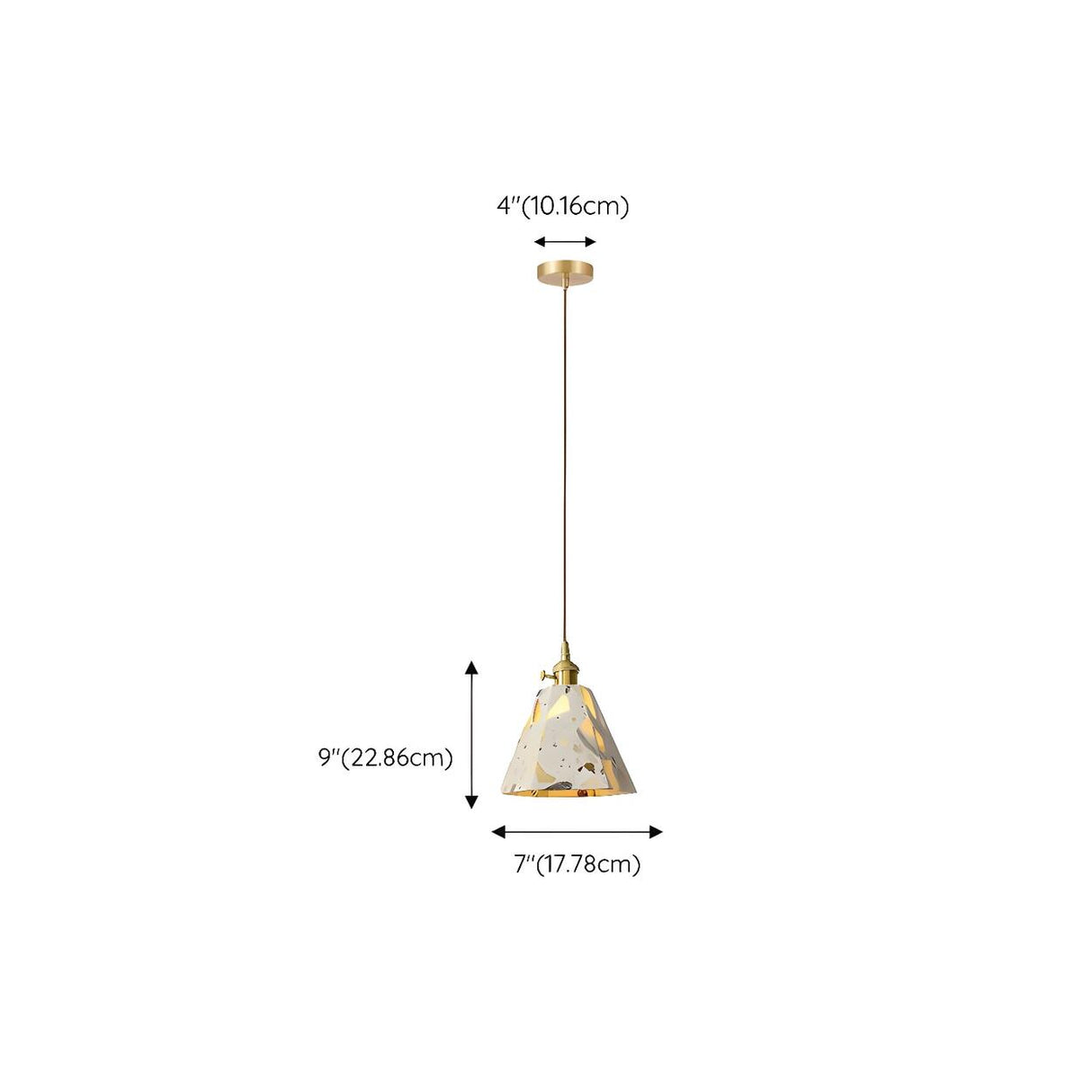 Modern Geometric Grey Metal Adjustable Pendant Lights