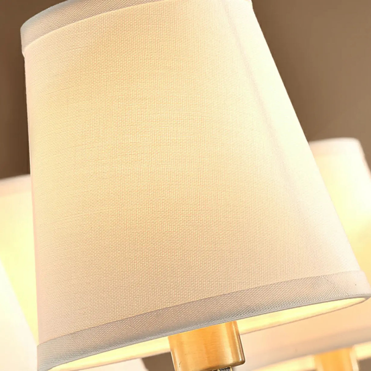 Modern Geometric Metal Gold 8 Lights Fabric Chandelier Image - 14