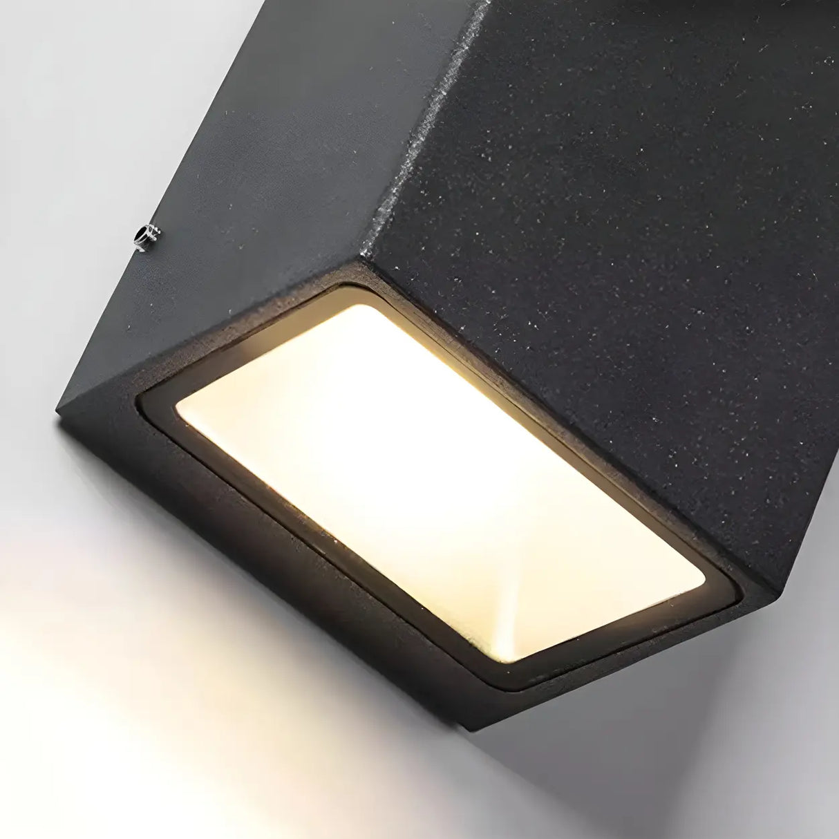 Modern Geometric Metal Outdoor Up Down Wall Light Image - 10