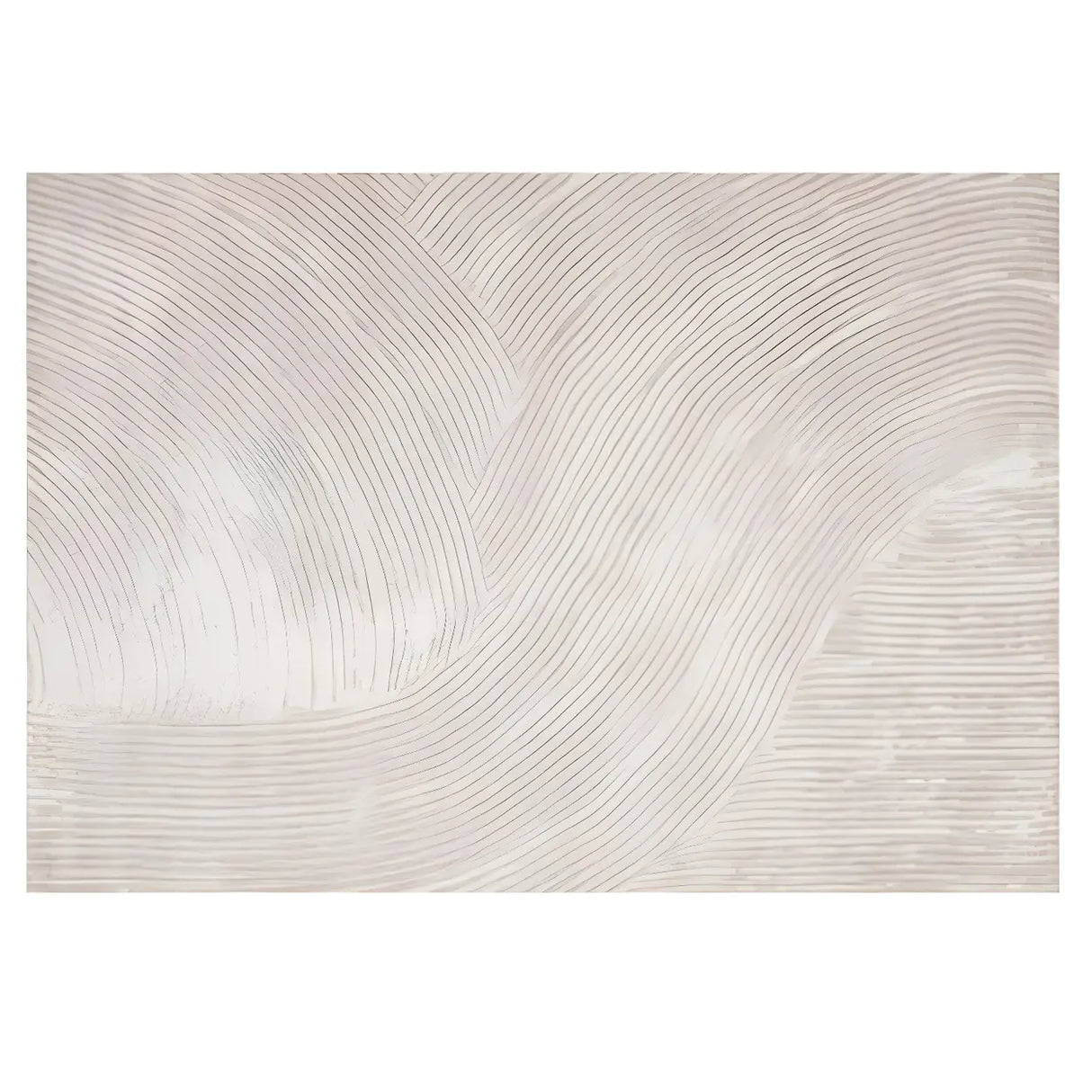 Modern Geometric Pattern Beige Polyester Area Rug Image - 9