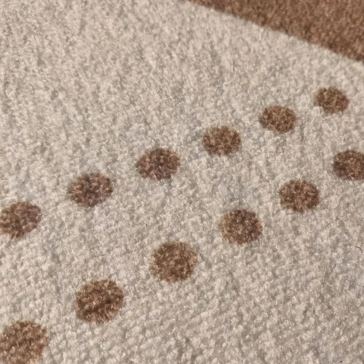 Modern Geometric Pattern Brown and White Area Rug Image - 9