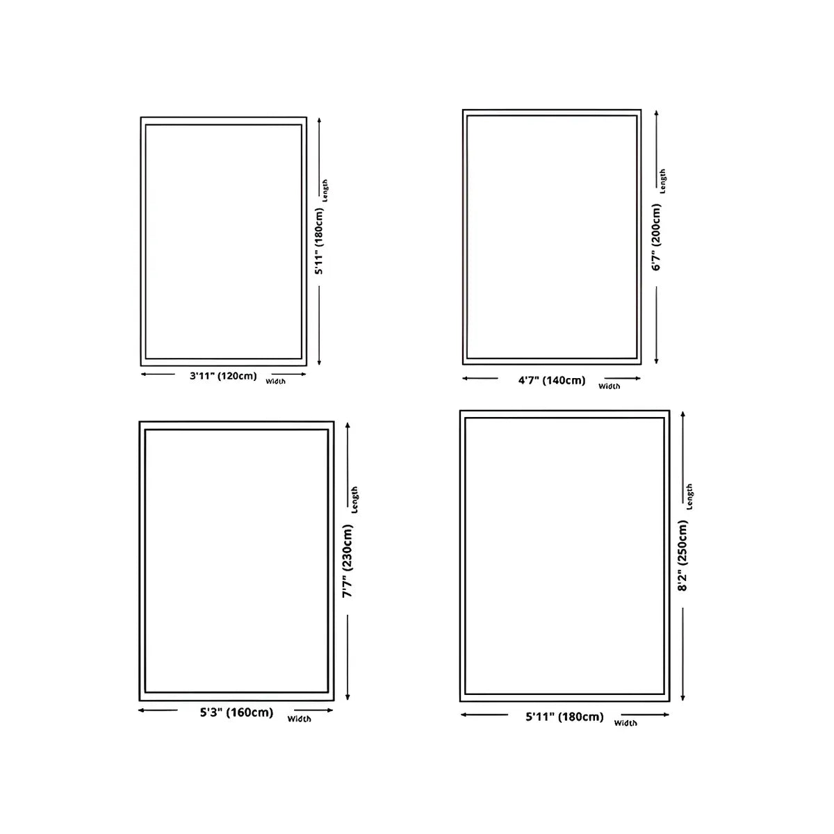 Modern Geometric Polyester Blue Anti-Slip Area Rug Image - 14