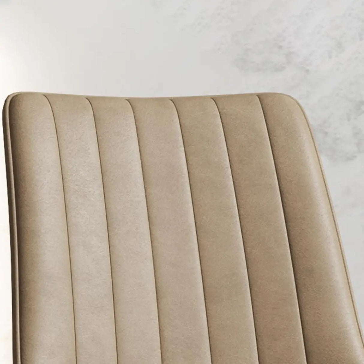 Modern Glam Leather Upholstered Dining Chair with Metal Legs Image - 18