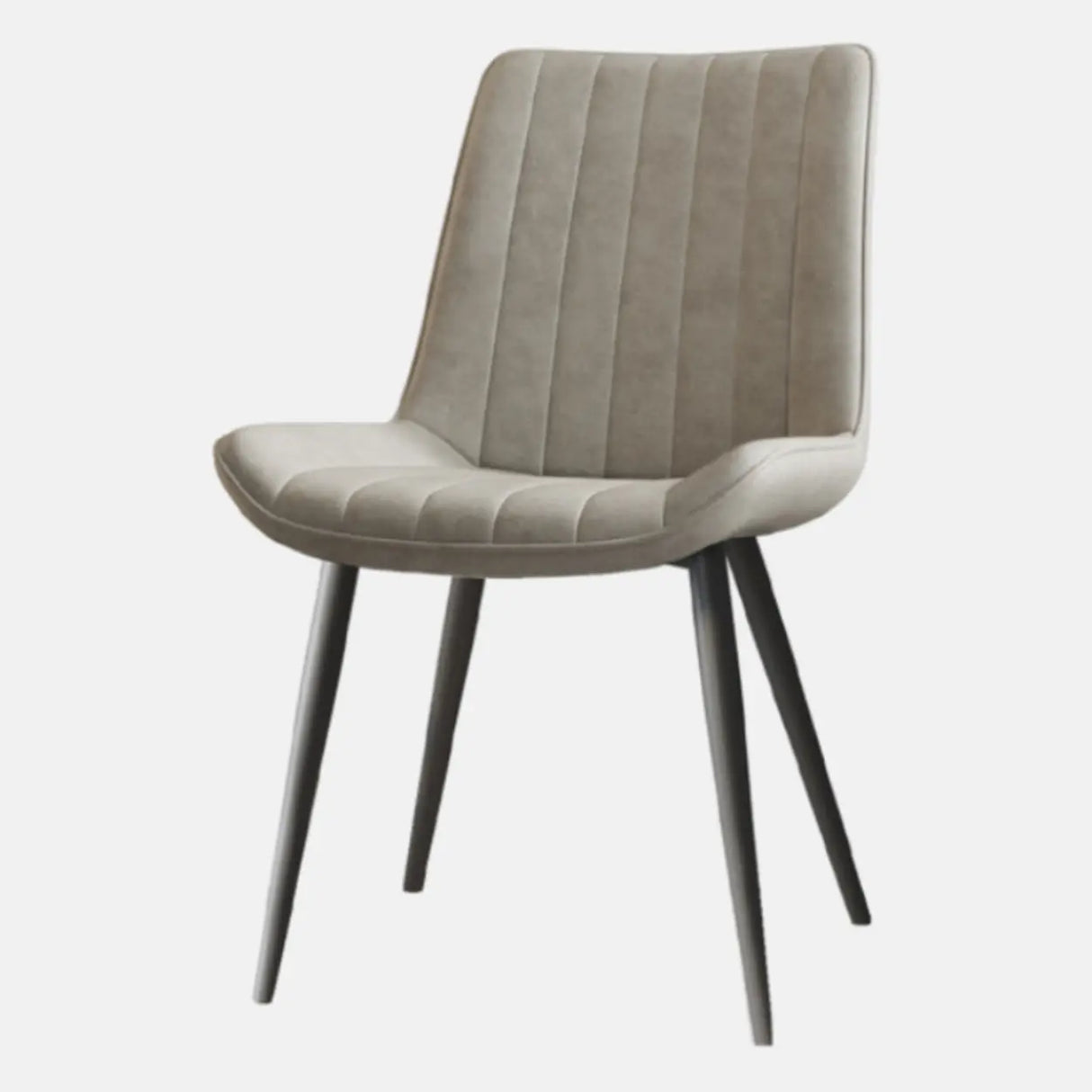 Modern Glam Leather Upholstered Dining Chair with Metal Legs Image - 27