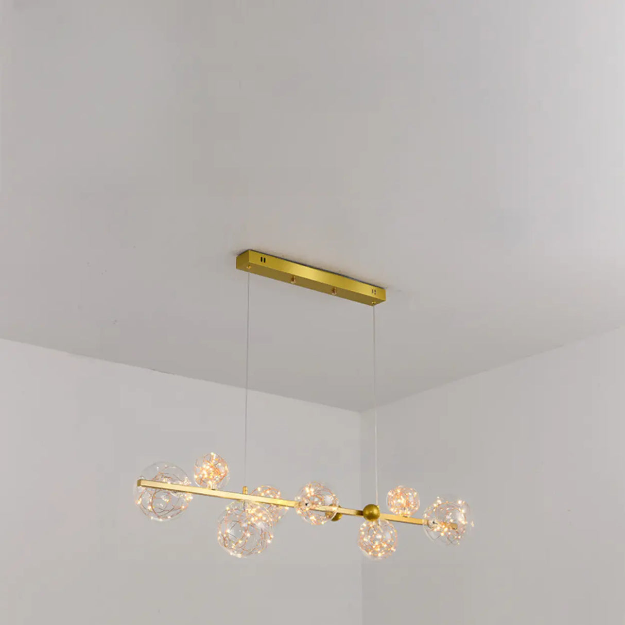 Modern Glass Globe Chandelier for Dining & Living Room Décor Image - 2