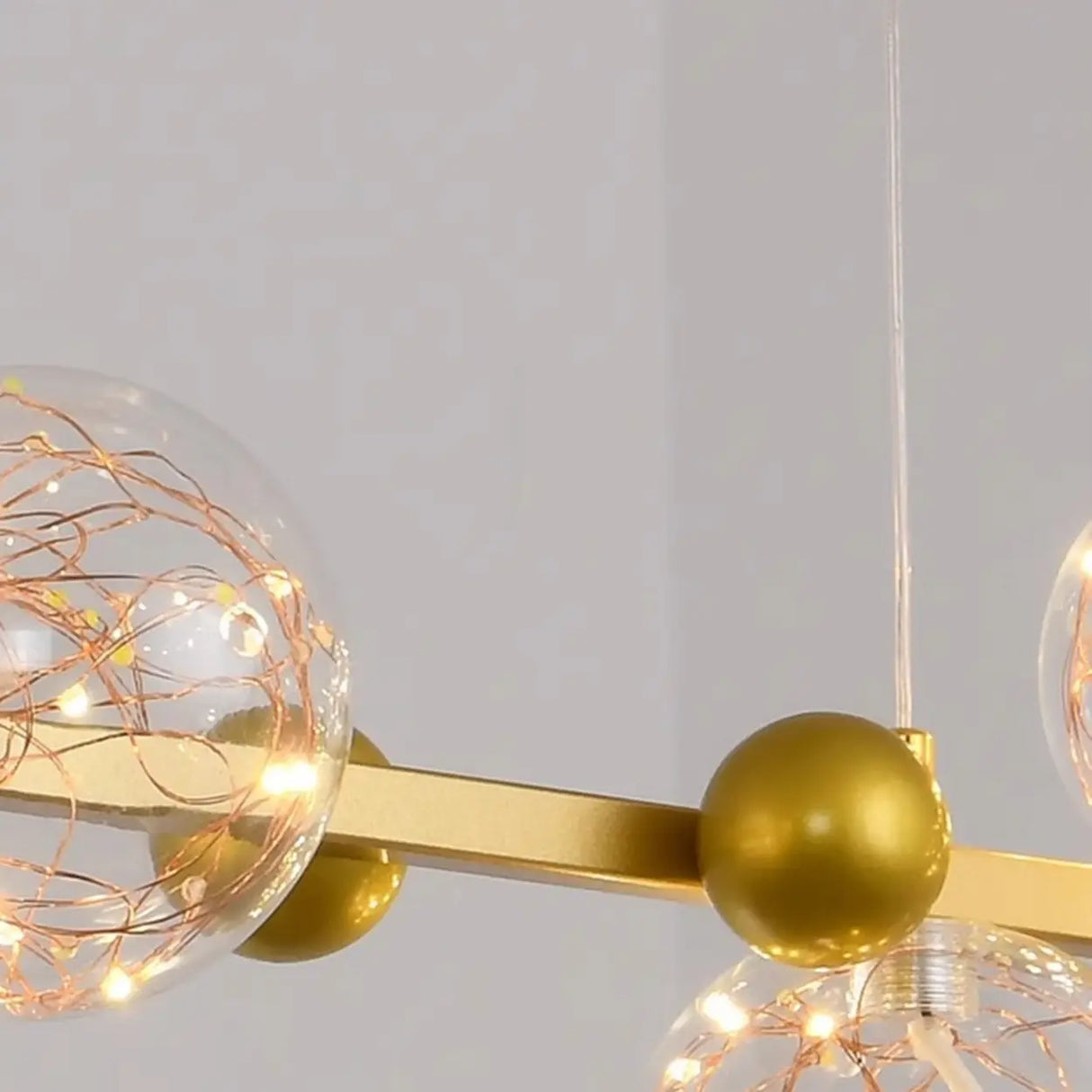 Modern Glass Globe Chandelier for Dining & Living Room Décor Image - 7