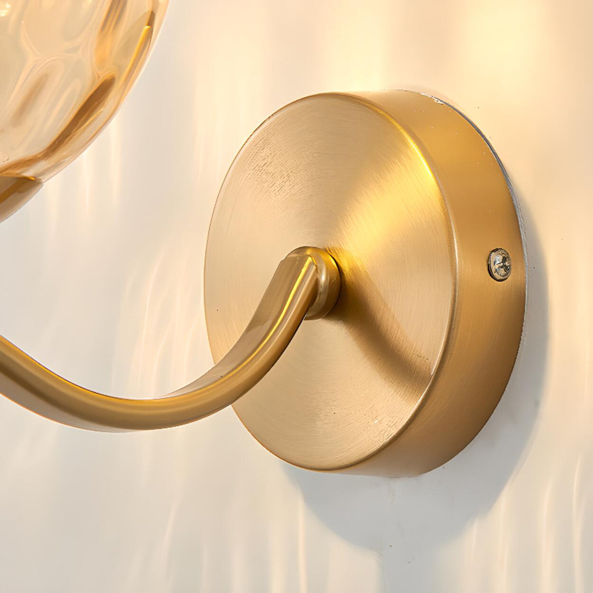 Modern Glass Globe Gold Metal Vanity Sconce Light Image - 21