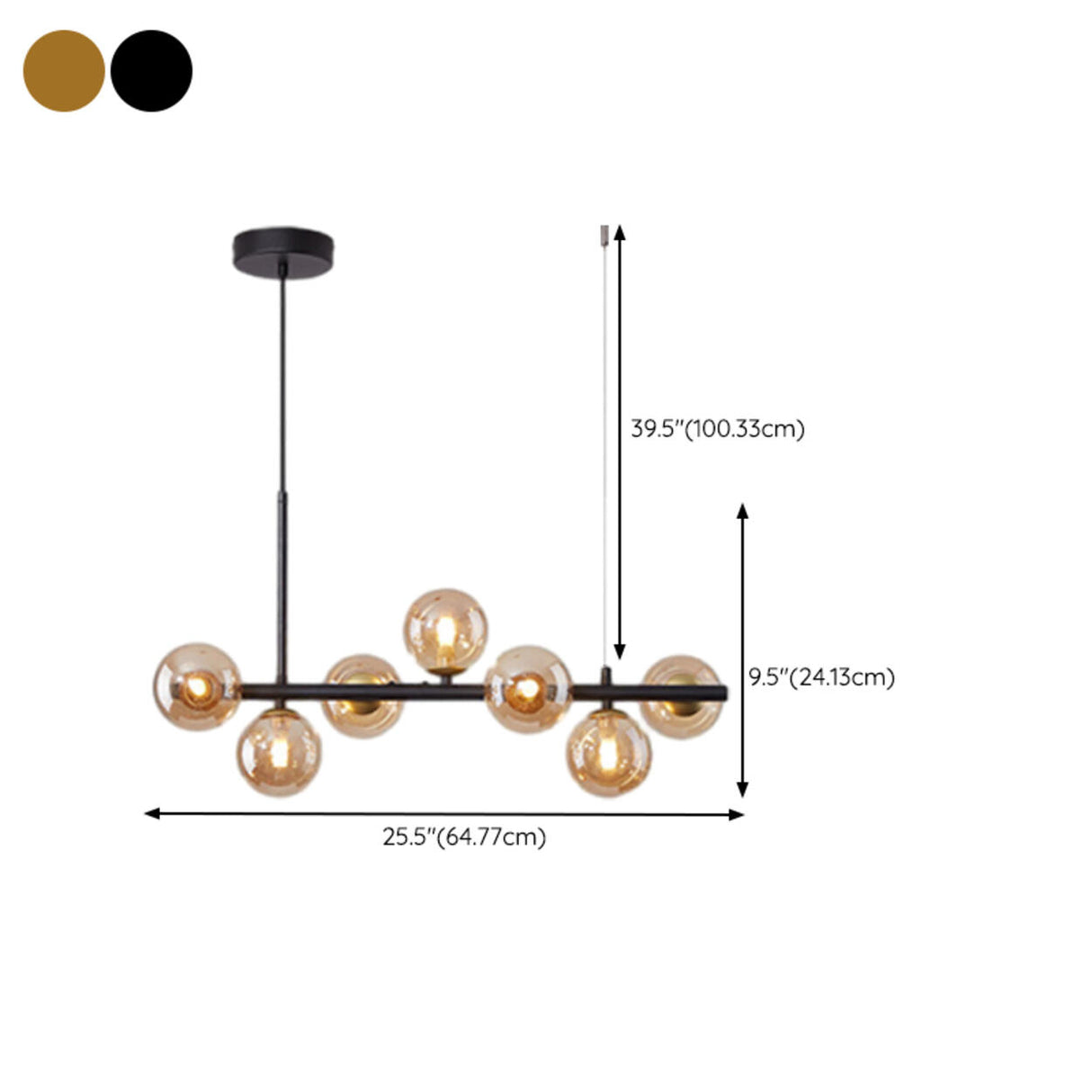 Modern Glass Globe Pendant Light Kitchen Island