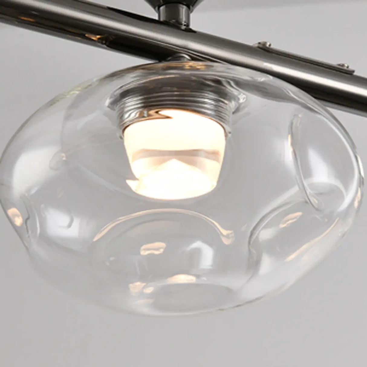 Modern Glass Pendant Light Fixture, 5-Light Dining Chandelier Image - 6