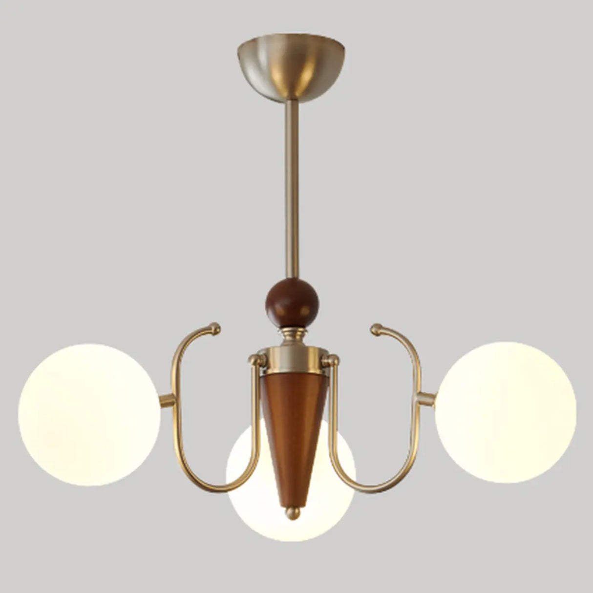 Modern Globe Chandelier, 10-Light Gold Ceiling Fixture Image - 2