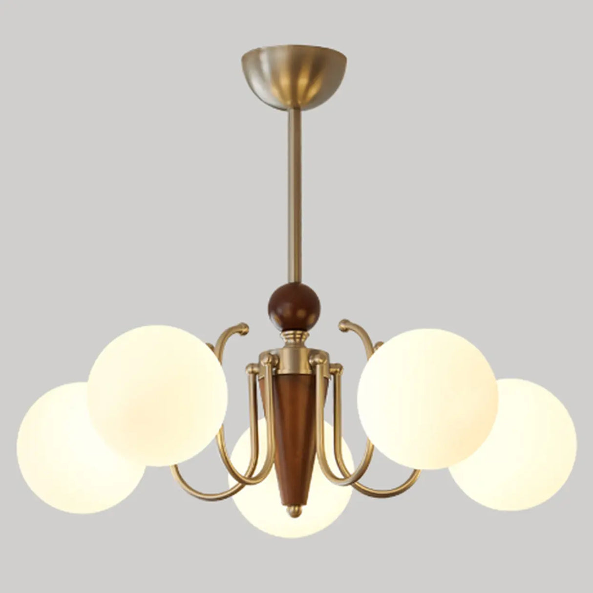 Modern Globe Chandelier, 10-Light Gold Ceiling Fixture Image - 3