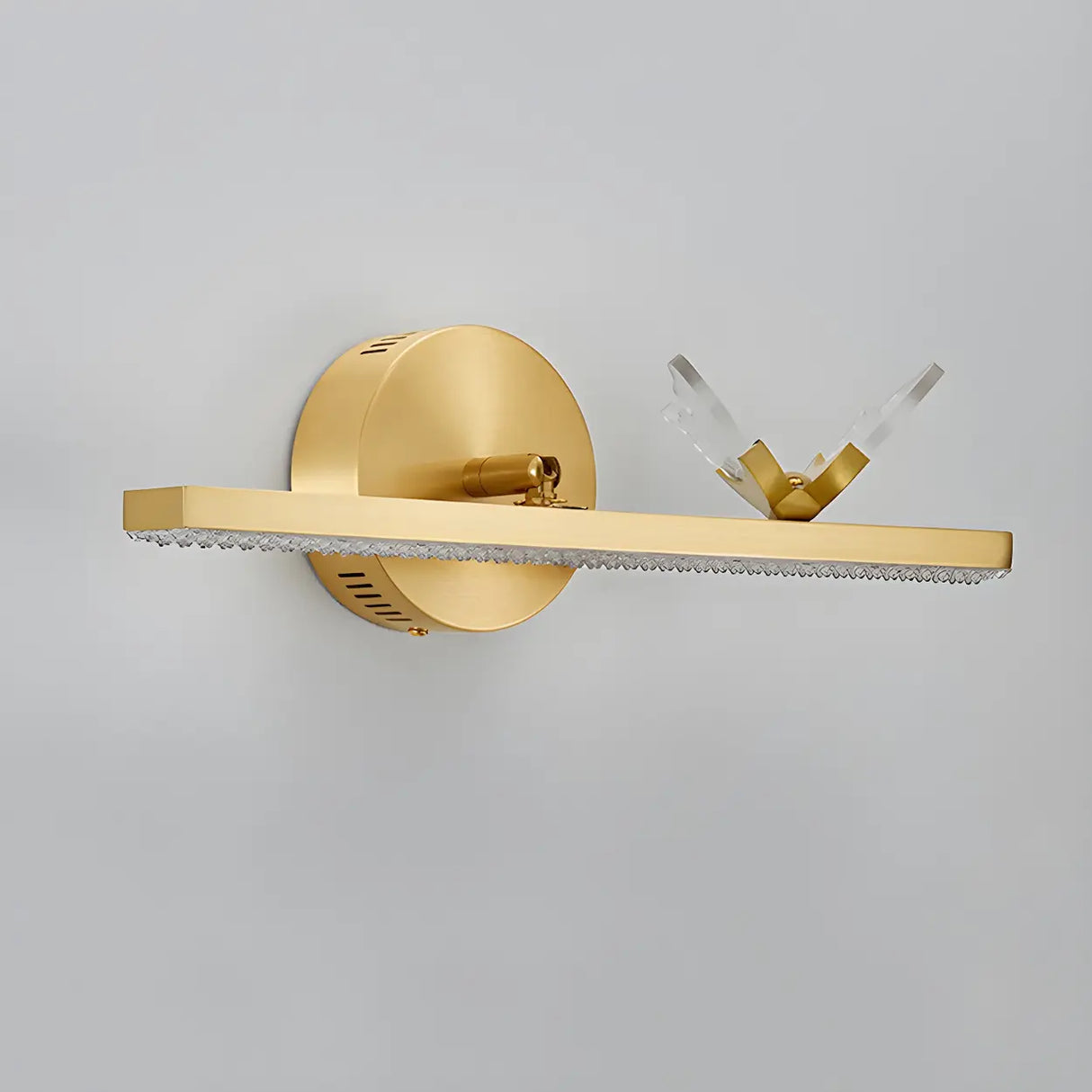 Modern Gold Bathroom Vanity Light with Butterfly Design Image - 11