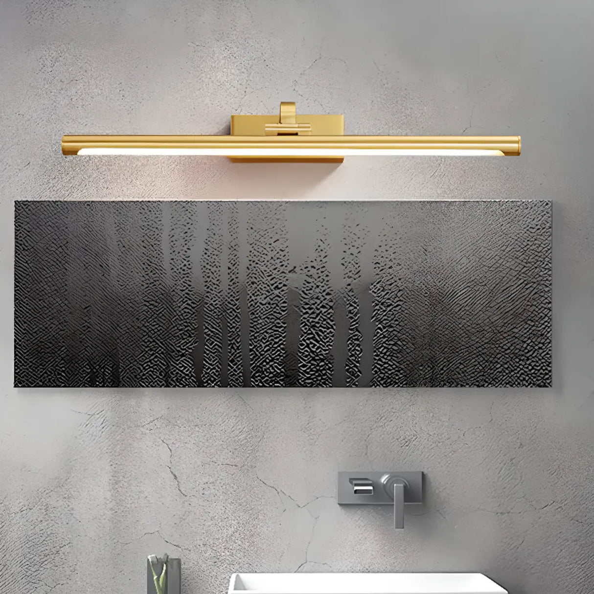 Modern Gold Bathroom Vanity Mirror Light Fixture Image - 3