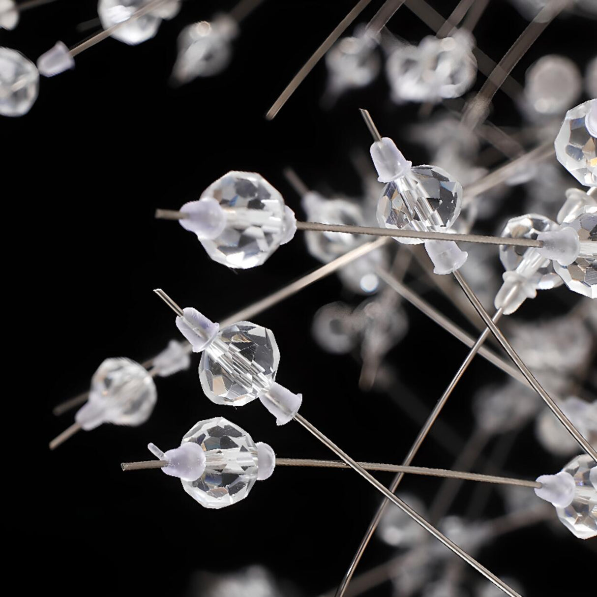 Modern Gold Crystal Halo Chandelier Adjustable Height Image - 9