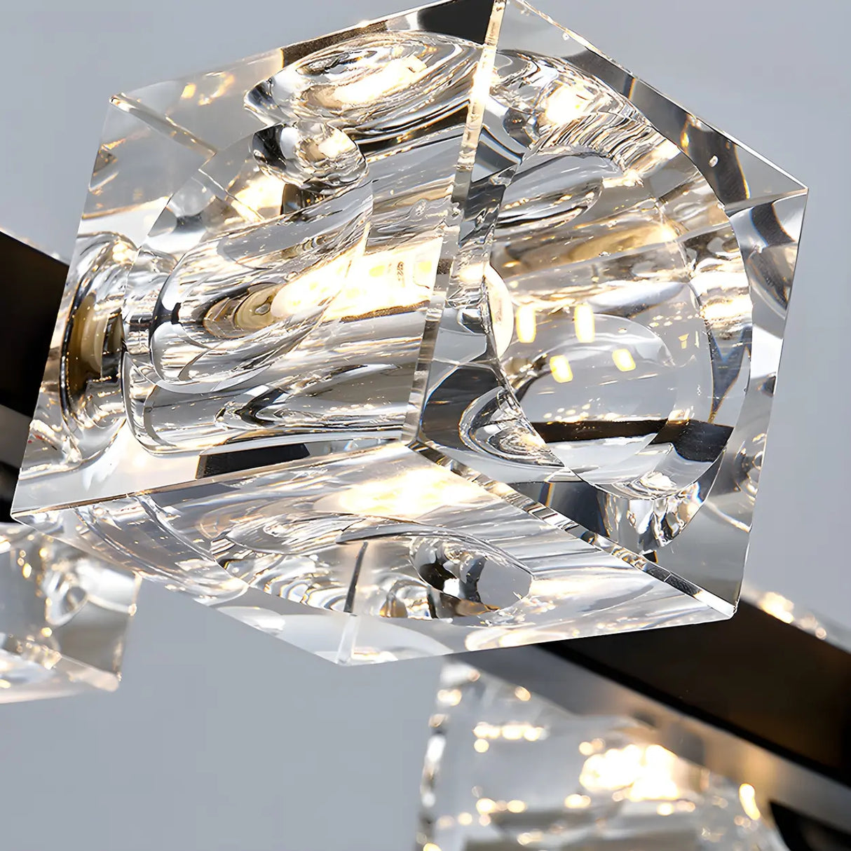 Modern Gold Crystal Linear Chandelier for Dining Room Image - 12