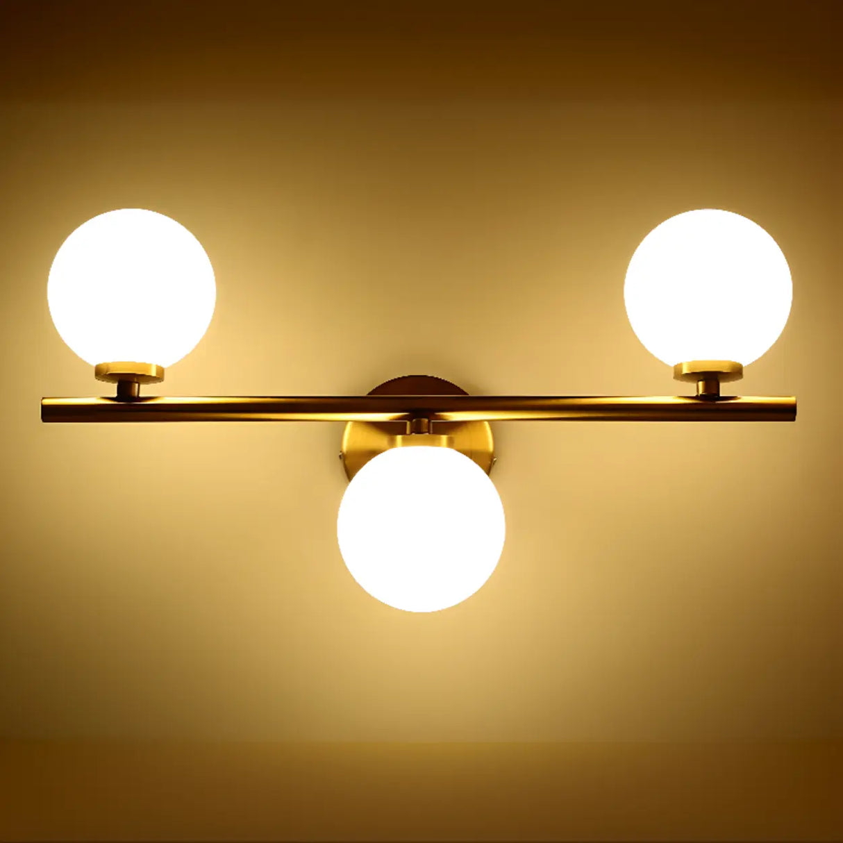 Modern Gold Double Globe Vanity Wall Sconce Light Image - 21