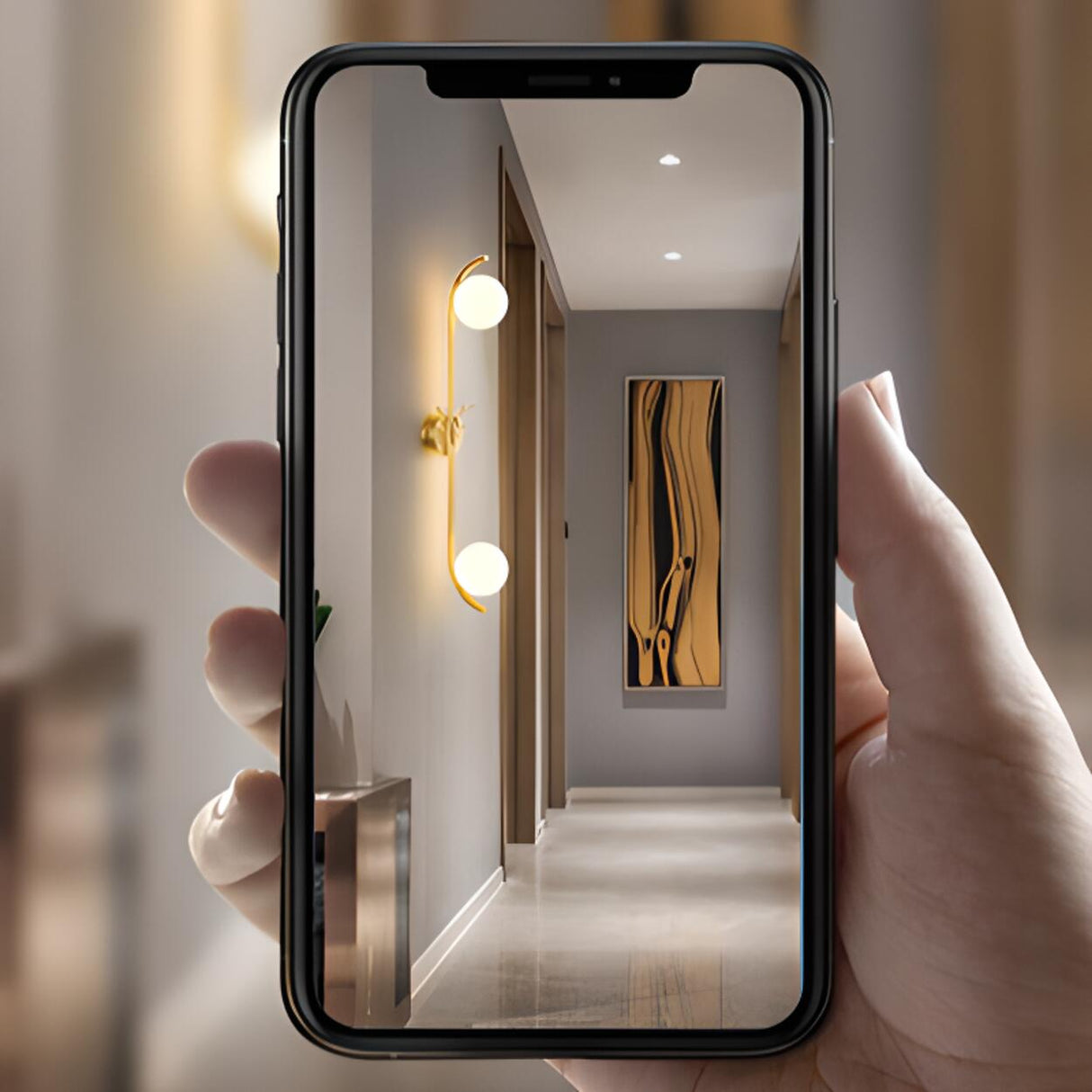 Modern Gold Dual Globe Lights Wall Sconce Image - 12