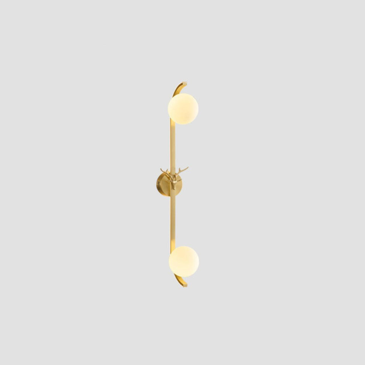 Modern Gold Dual Globe Lights Wall Sconce Image - 6