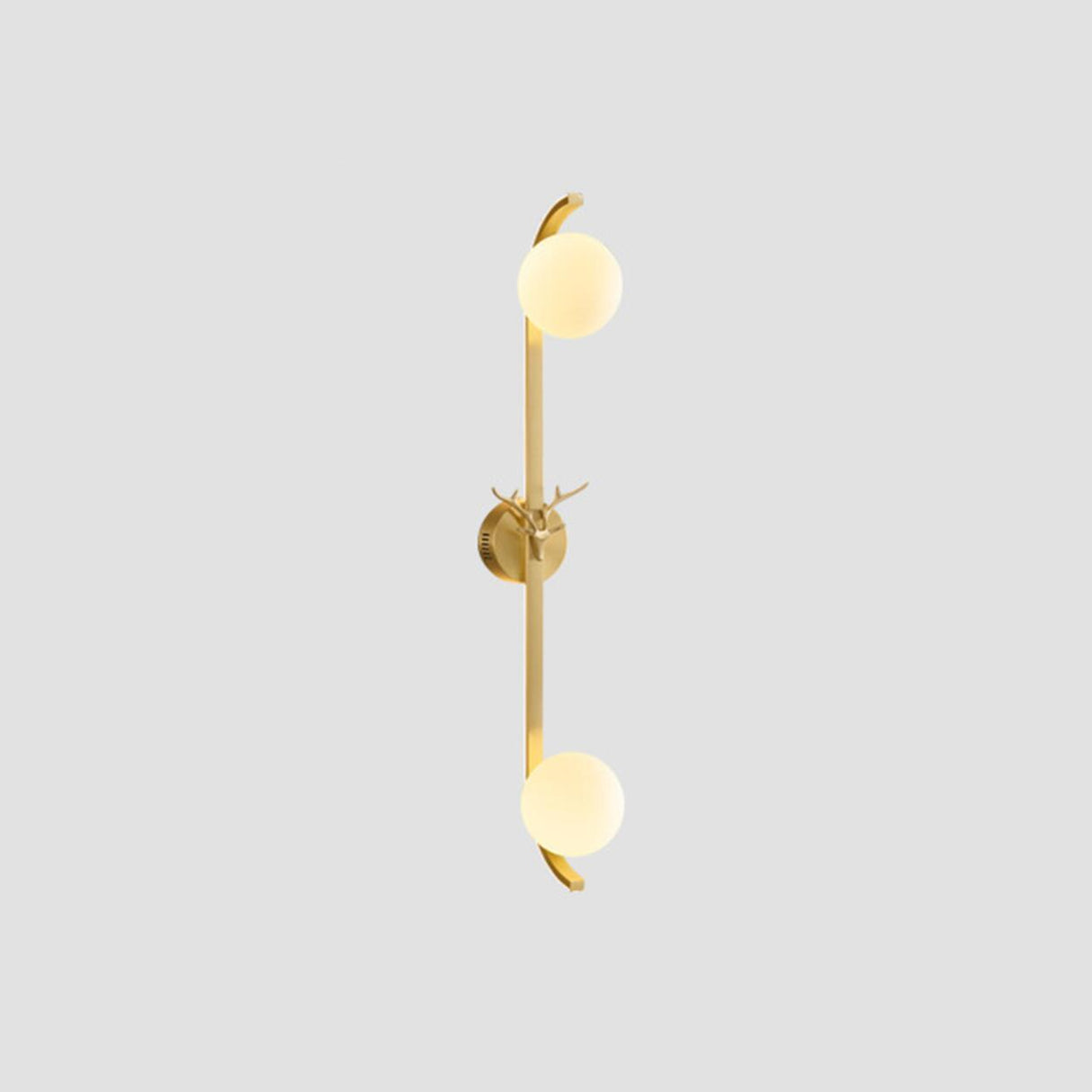 Modern Gold Dual Globe Lights Wall Sconce Image - 7