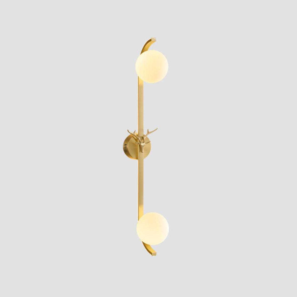 Modern Gold Dual Globe Lights Wall Sconce Image - 8