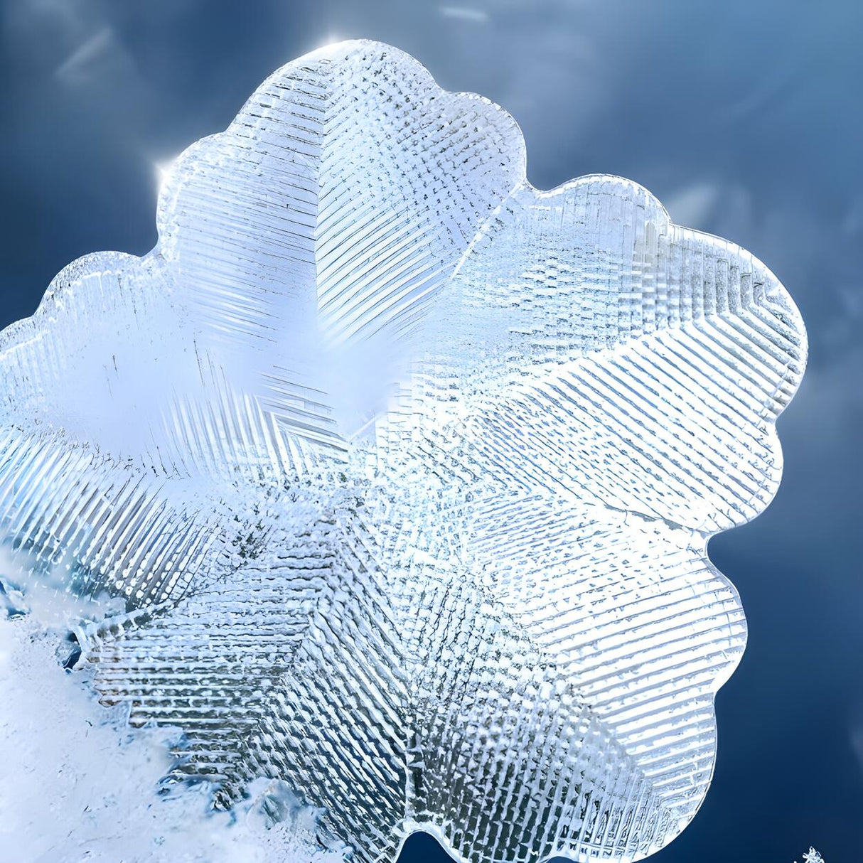 Modern Gold Floral Clear Glass Round Chandelier Image - 14