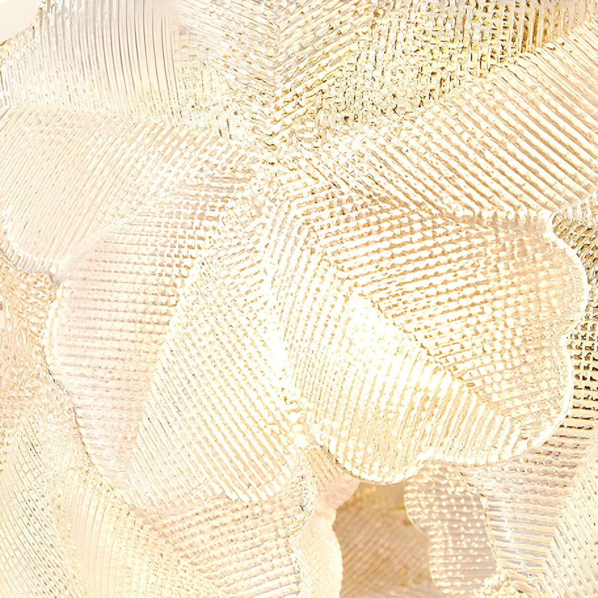 Modern Gold Flower Glass Petals Pendant Chandelier Image - 9