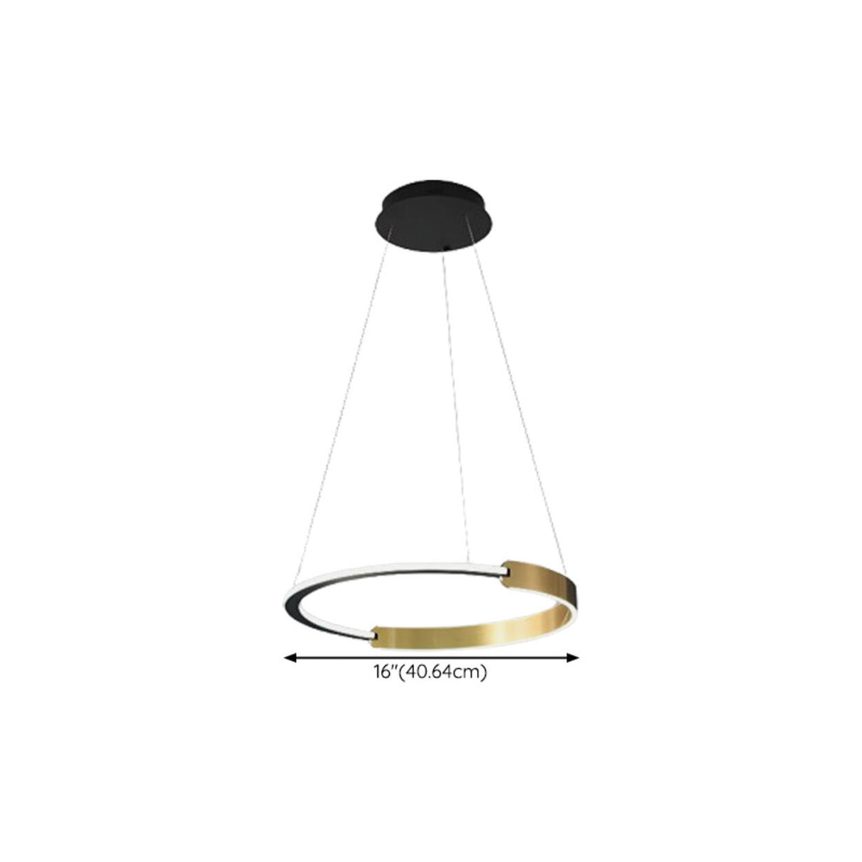Modern Gold LED Ring Chandelier Adjustable Height Image - 15