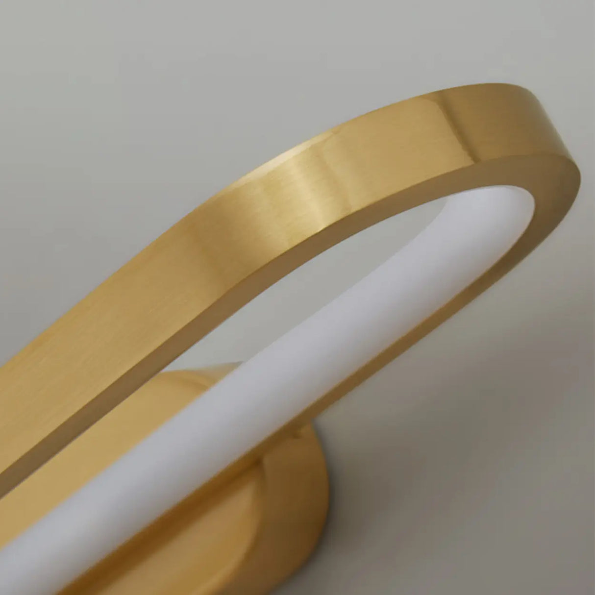 Modern Gold Oval LED Vanity Wall Light Fixtures Image - 10