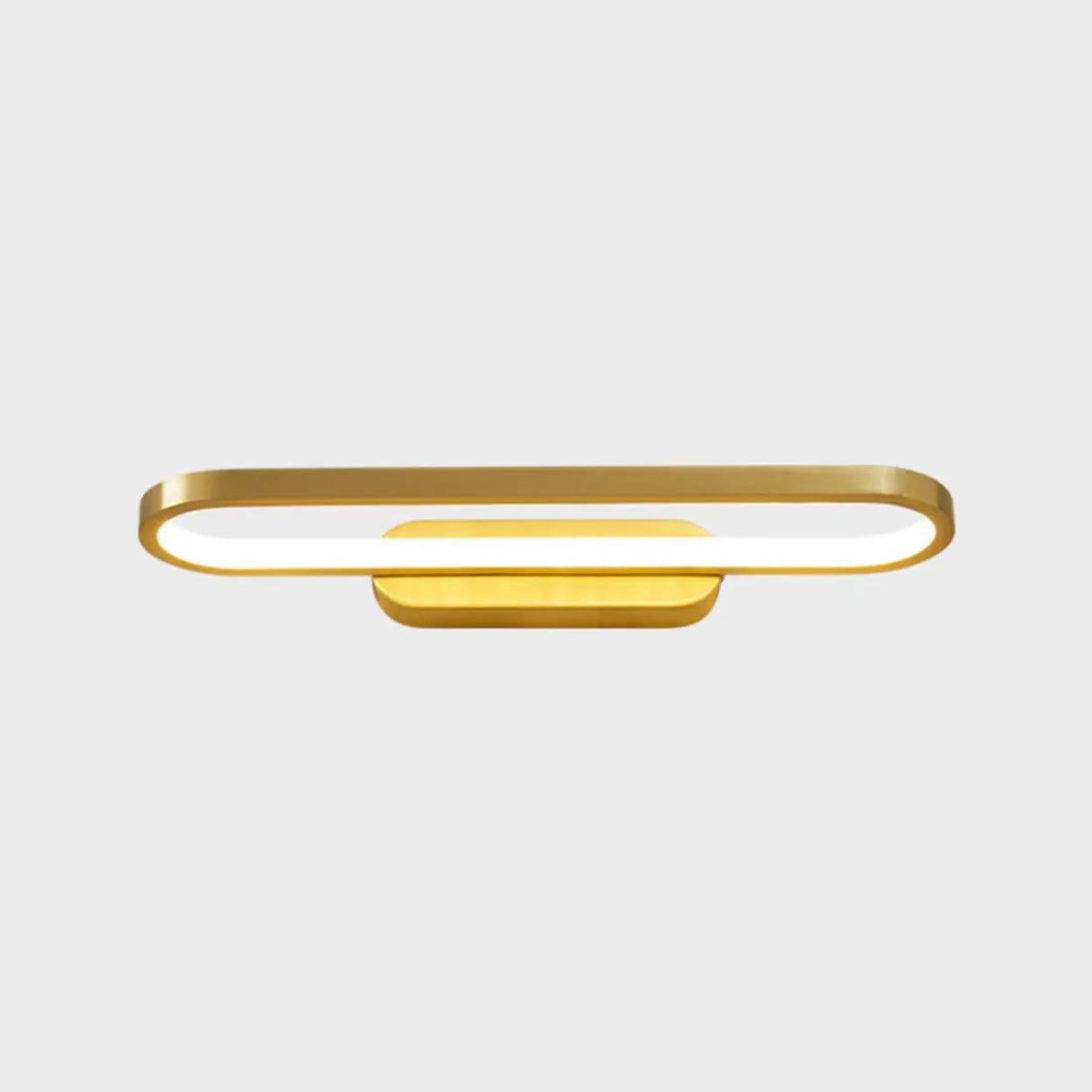 Modern Gold Oval LED Vanity Wall Light Fixtures Image - 6