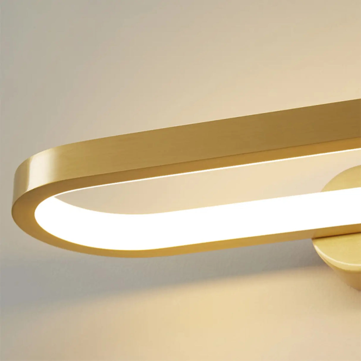 Modern Gold Oval LED Vanity Wall Light Fixtures Image - 9
