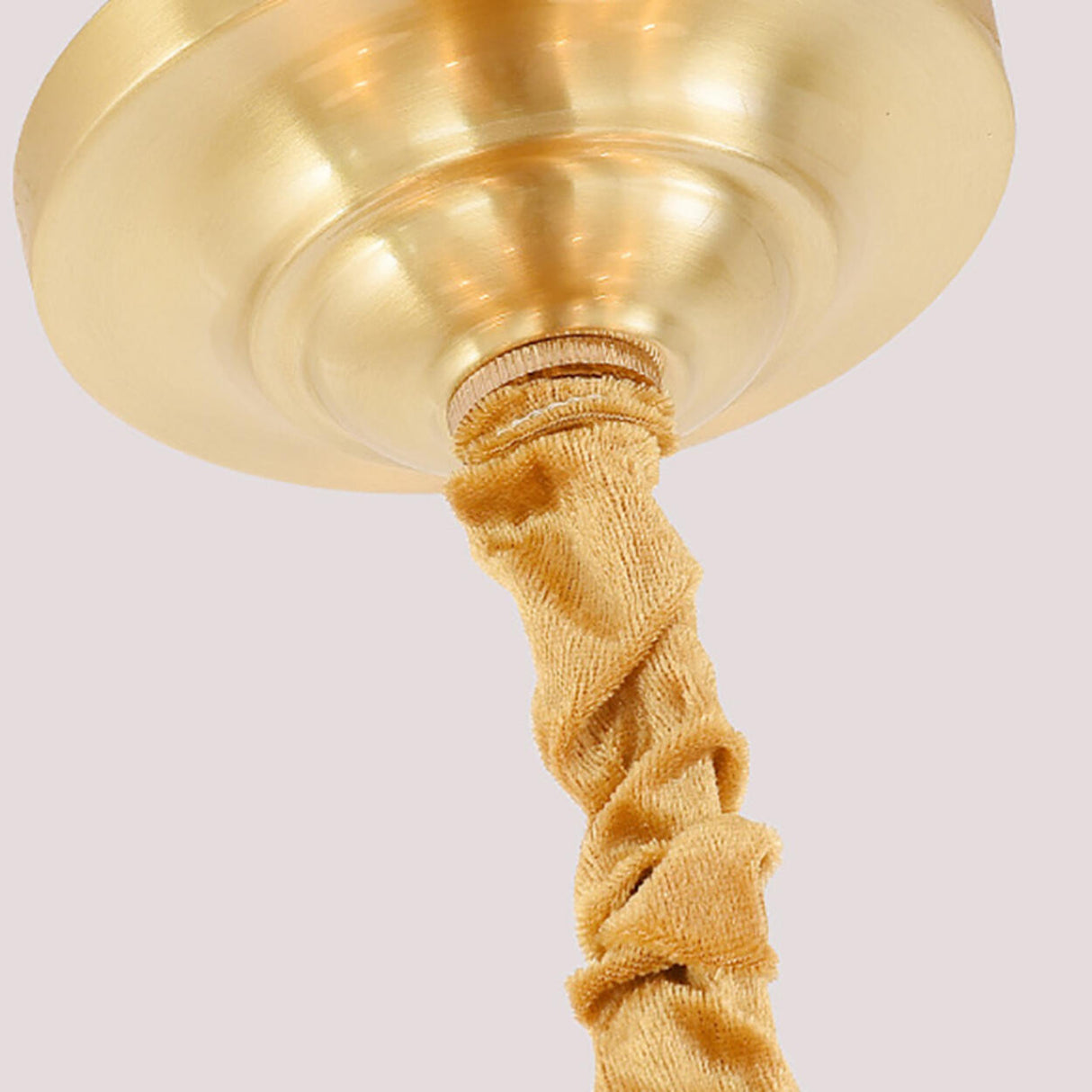 Modern Gold Ring Frosted Glass Cylinder Chandelier Image - 14