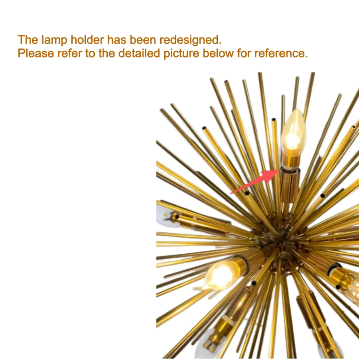 Modern Gold Sputnik Adjustable Height Chandelier Image - 3