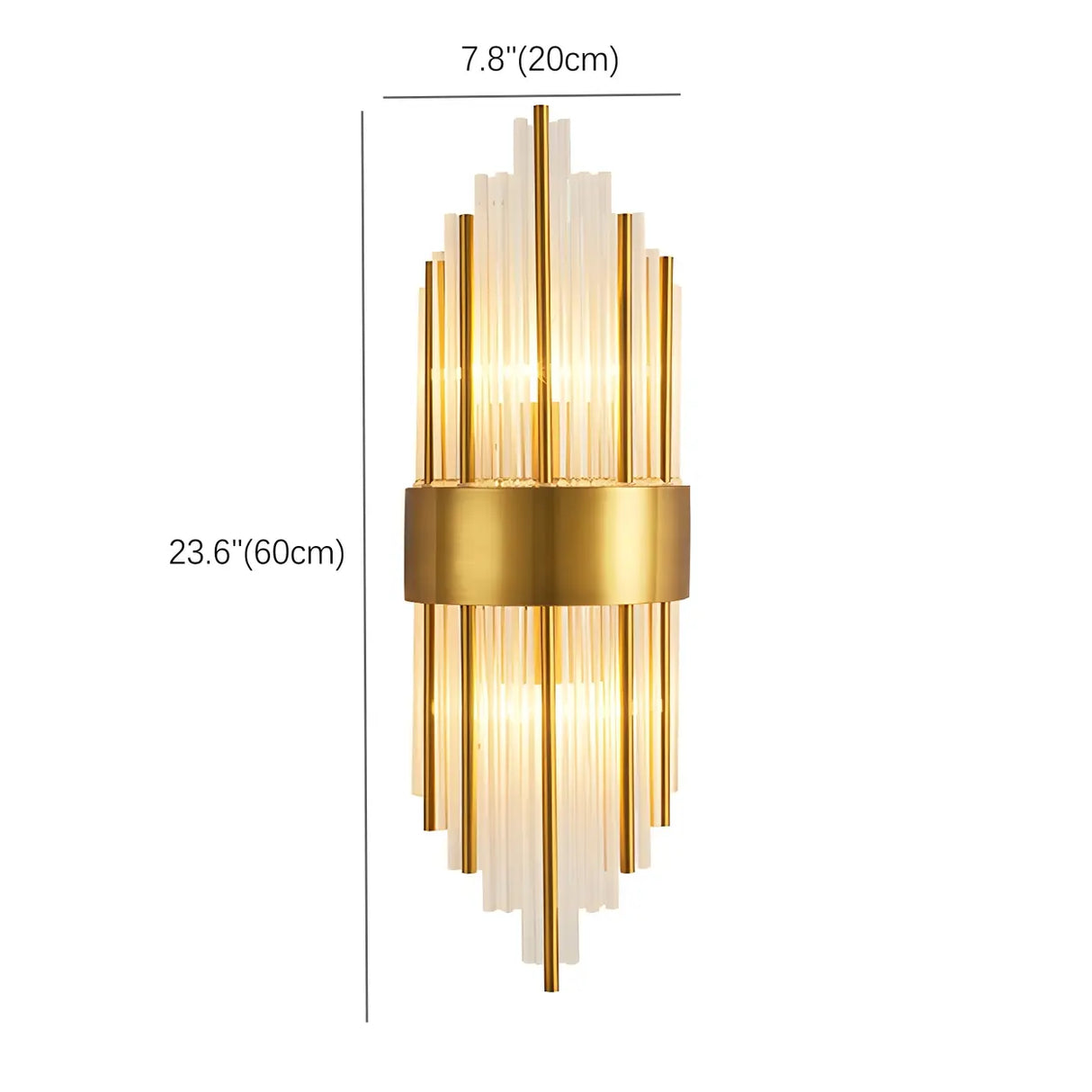 Modern Gold Tiered Crystal Bedside LED Wall Sconce Image - 3