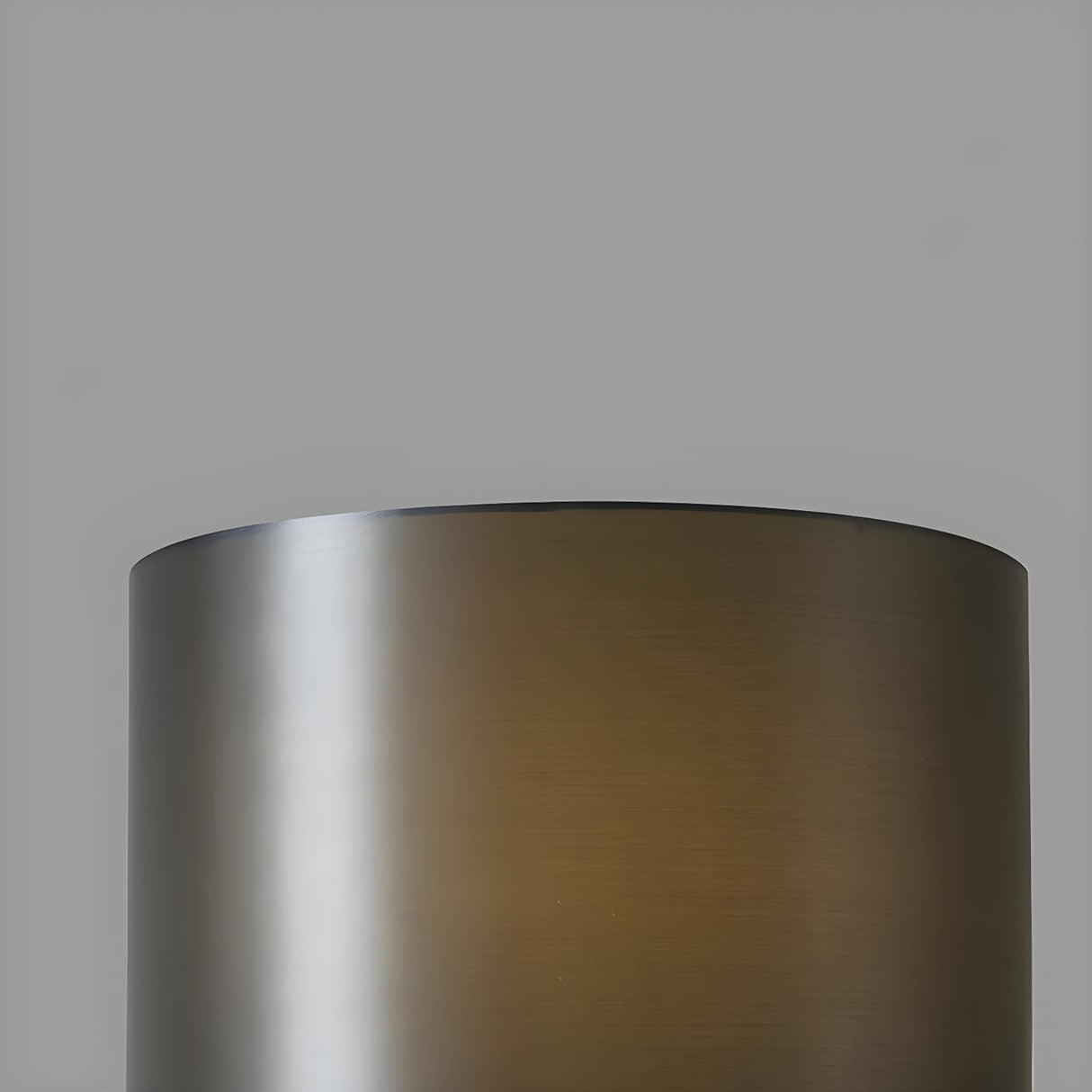 Modern Gray Column Marble Base Drum Shade Table Lamp Image - 4
