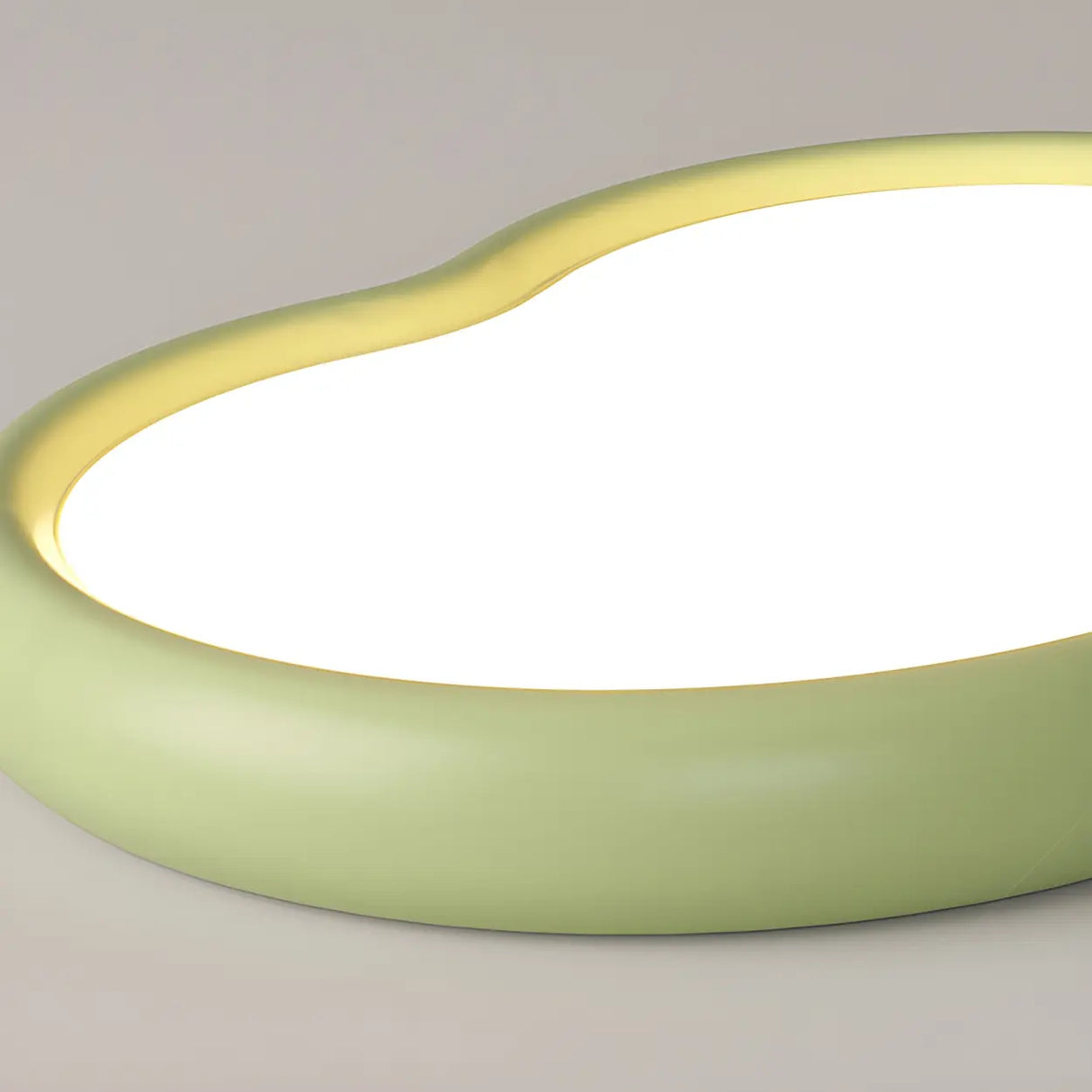 Modern Green Cloud-Shaped Flush Mount Ceiling Light Image - 19