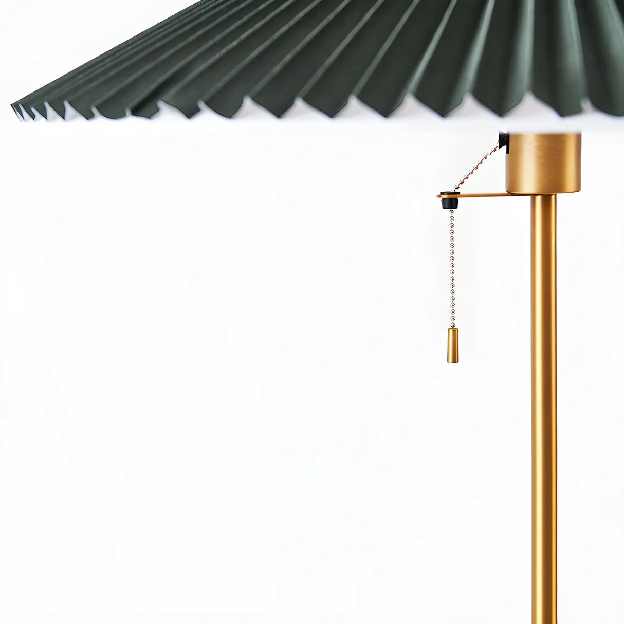 Modern Green Cone and Tripod Metal LED Floor Lamp Image - 4