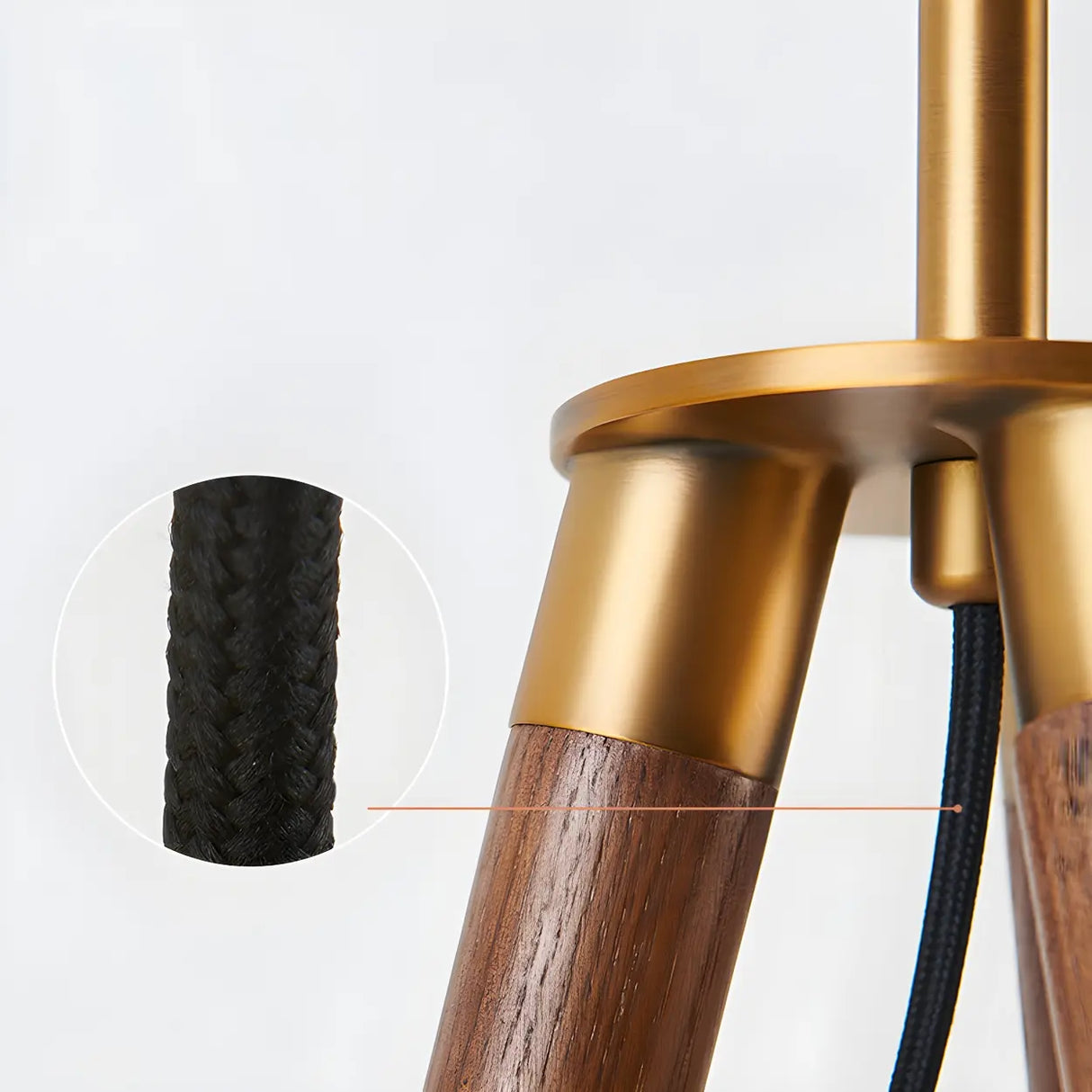 Modern Green Cone and Tripod Metal LED Floor Lamp Image - 9