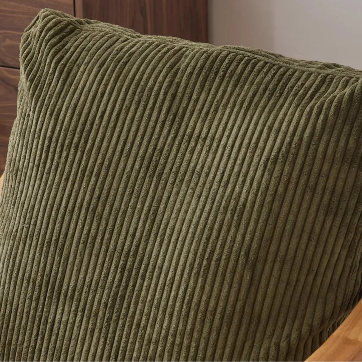 Modern Green Corduroy Wood Rocking Accent Chair With Arms Image - 6