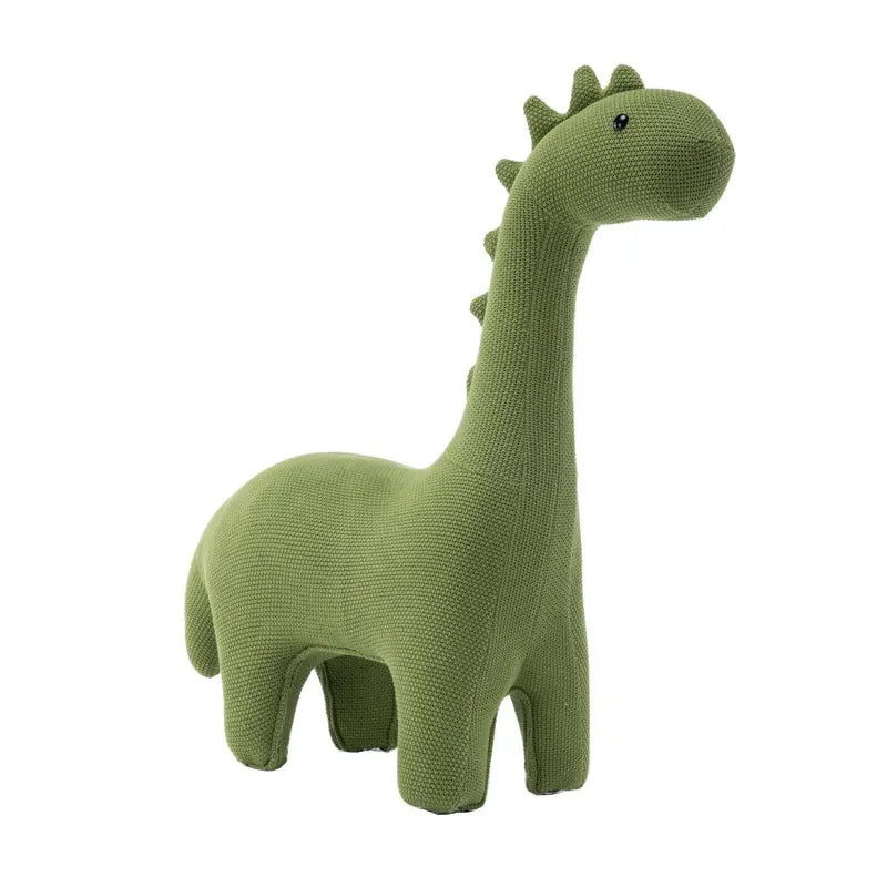 Modern Green Dinosaur-Shaped Knitted Kids Chair - 2