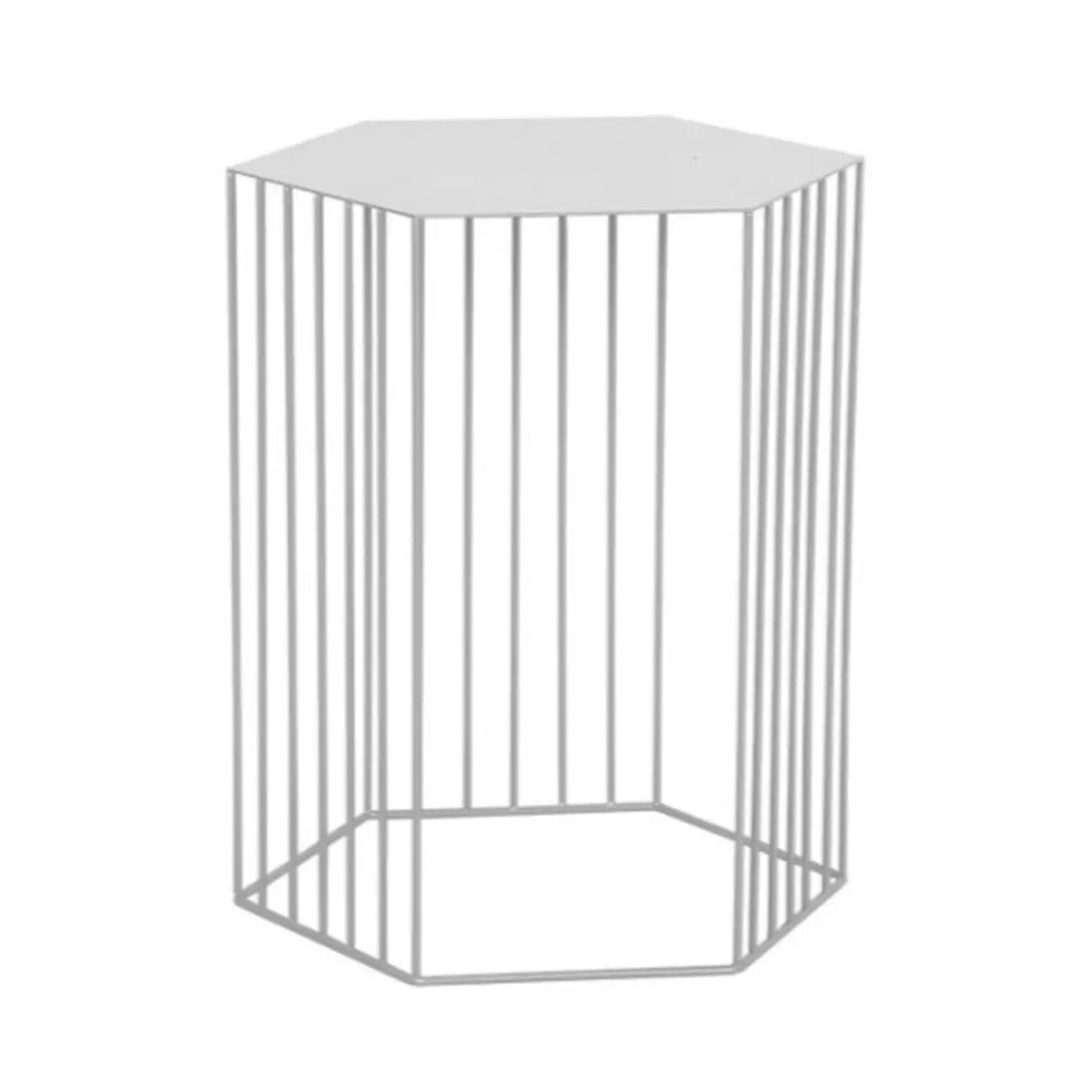 Modern Hexagonal Metal Black Plant Stand with Shelves Image - 9