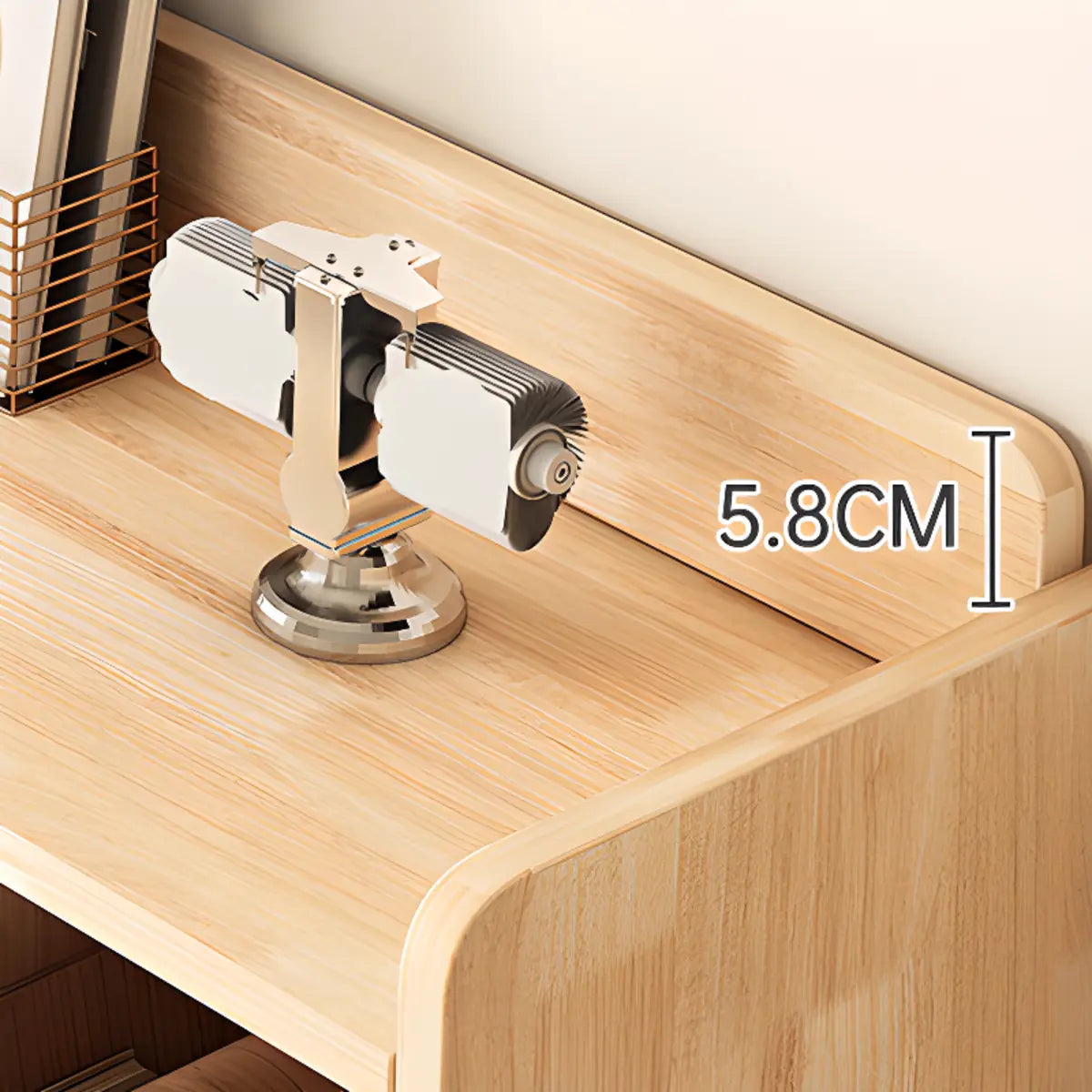 Modern Horizontal Pine Natural Shelf Storage Bookcase Image - 2