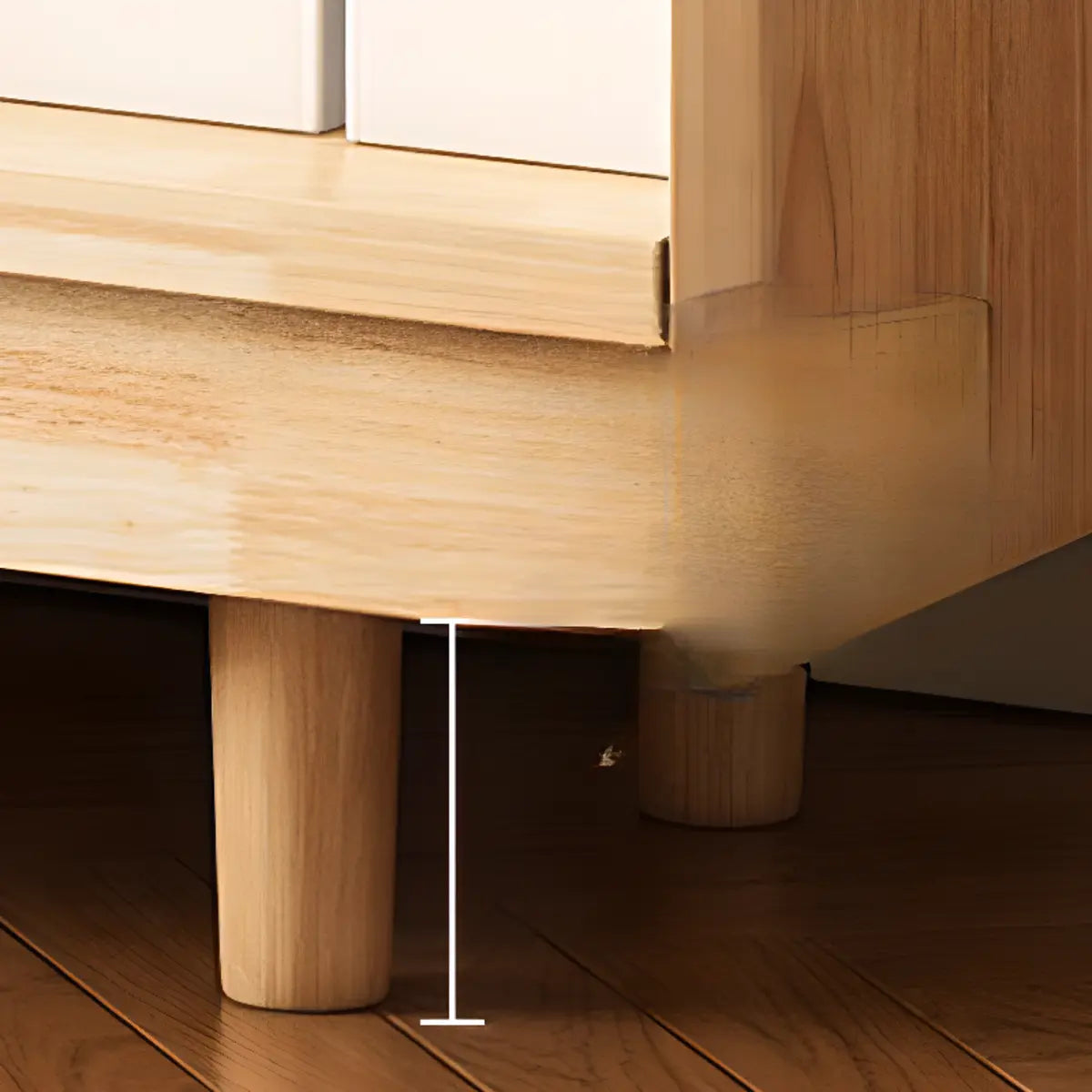 Modern Horizontal Pine Natural Shelf Storage Bookcase Image - 4