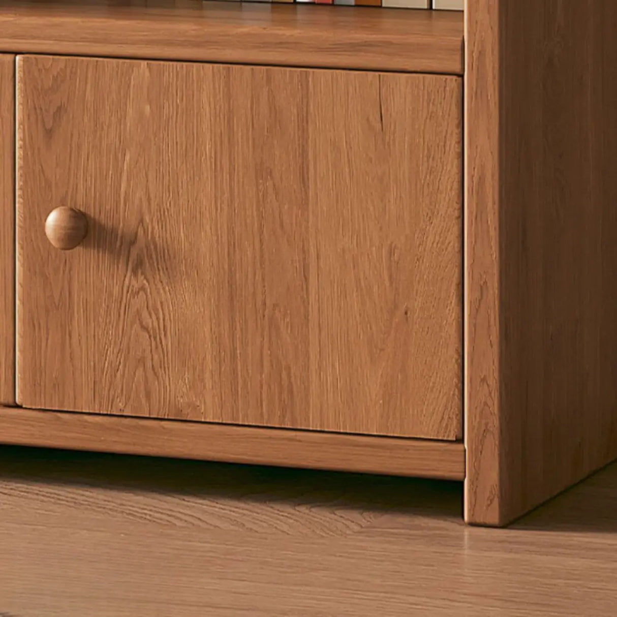 Modern Horizontal Rectangle Closed Wooden Bookcase Image - 13