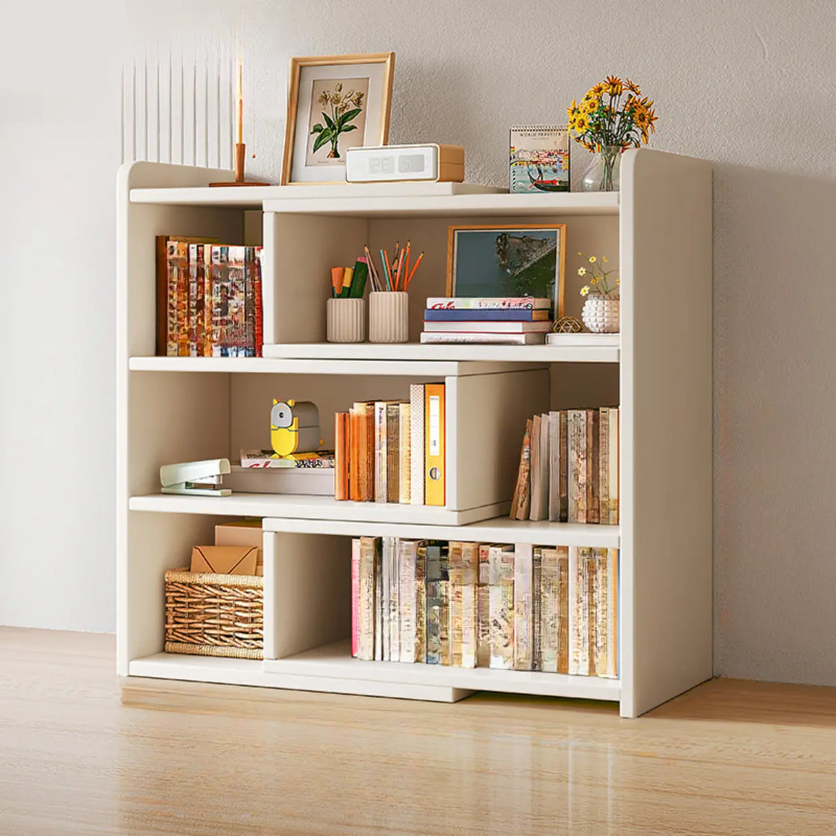 Modern Horizontal Rectangle Closed Wooden Bookcase Image - 23