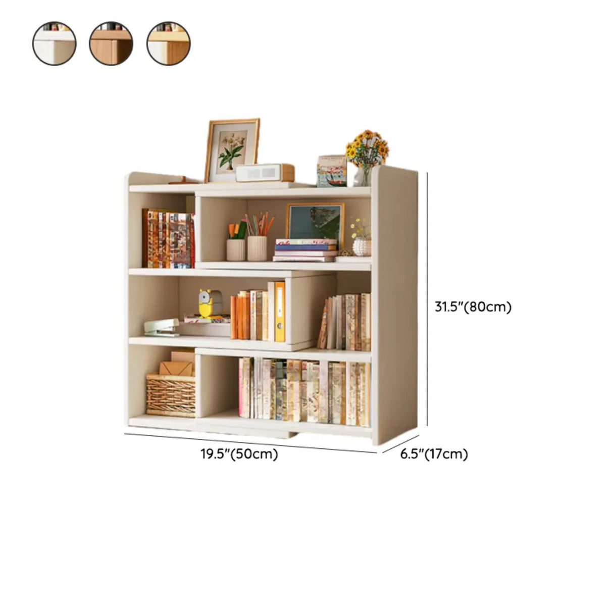 Modern Horizontal Rectangle Closed Wooden Bookcase Image - 28